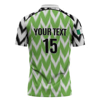 Custom Nigeria Football Zipper Polo Shirt Super Eagles - Let’s Do It Again
