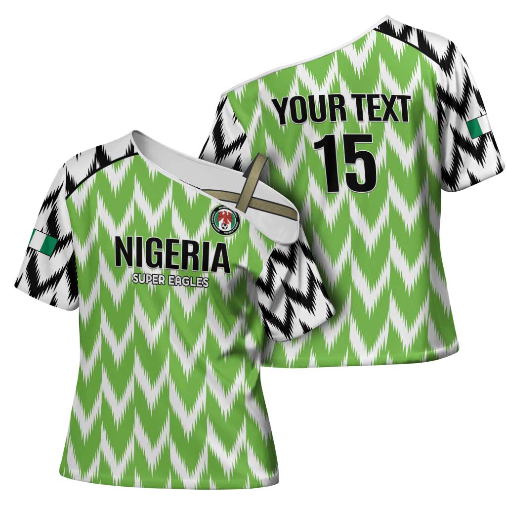 Custom Nigeria Football Cross Shoulder Shirt Go Champions Super Eagles