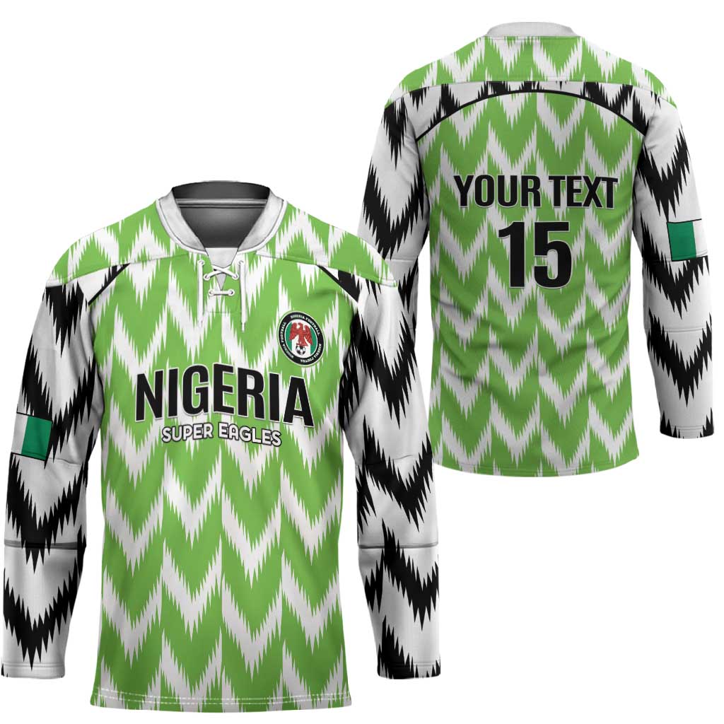 Custom Nigeria Football Hockey Jersey Go Champions Super Eagles