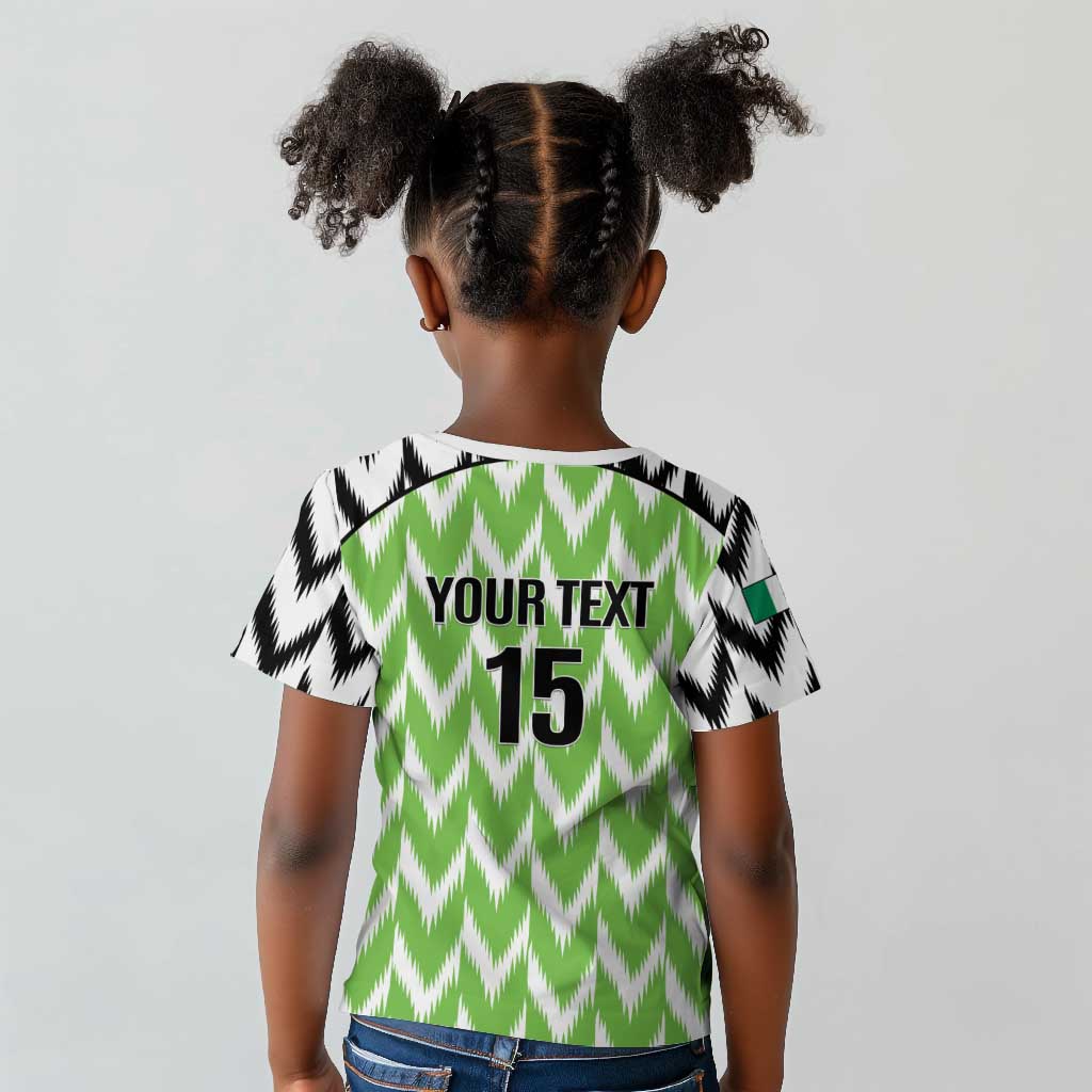 Custom Nigeria Football Kid T shirt Go Champions Super Eagles