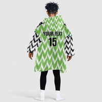 Custom Nigeria Football Kid Wearable Blanket Hoodie Go Champions Super Eagles