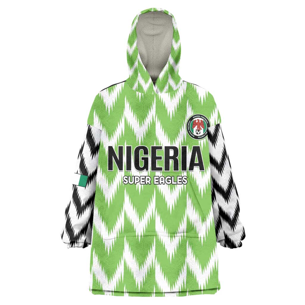 Custom Nigeria Football Kid Wearable Blanket Hoodie Go Champions Super Eagles