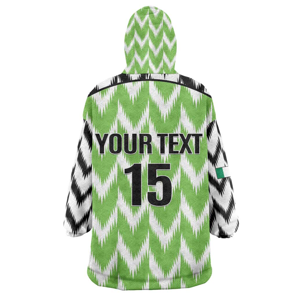 Custom Nigeria Football Kid Wearable Blanket Hoodie Go Champions Super Eagles