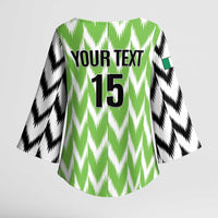 Custom Nigeria Football Kimono Sleeve Blouse Go Champions Super Eagles