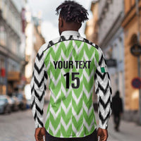 Custom Nigeria Football Long Sleeve Button Shirt Go Champions Super Eagles