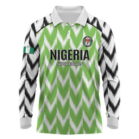 Custom Nigeria Football Long Sleeve Polo Shirt Go Champions Super Eagles