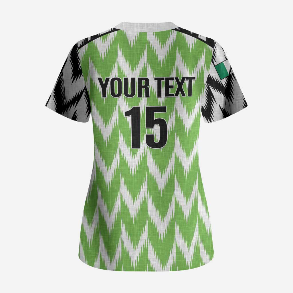 Custom Nigeria Football Scrub Top Go Champions Super Eagles