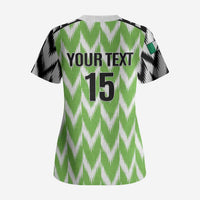 Custom Nigeria Football Scrub Top Go Champions Super Eagles