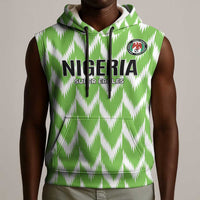 Custom Nigeria Football Sleeveless Hoodie Go Champions Super Eagles
