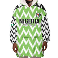 Custom Nigeria Football Wearable Blanket Hoodie Go Champions Super Eagles