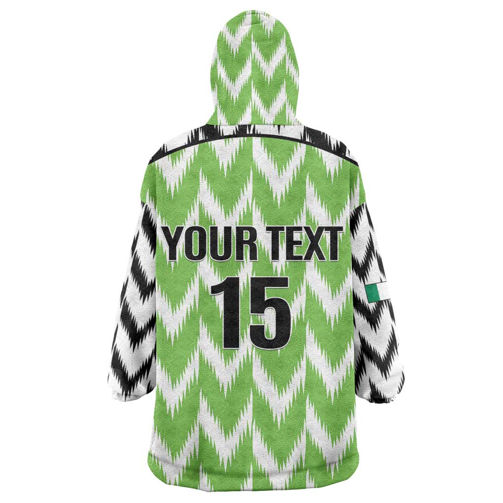 Custom Nigeria Football Wearable Blanket Hoodie Go Champions Super Eagles