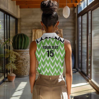 Custom Nigeria Football Women Sleeveless Polo Shirt Go Champions Super Eagles