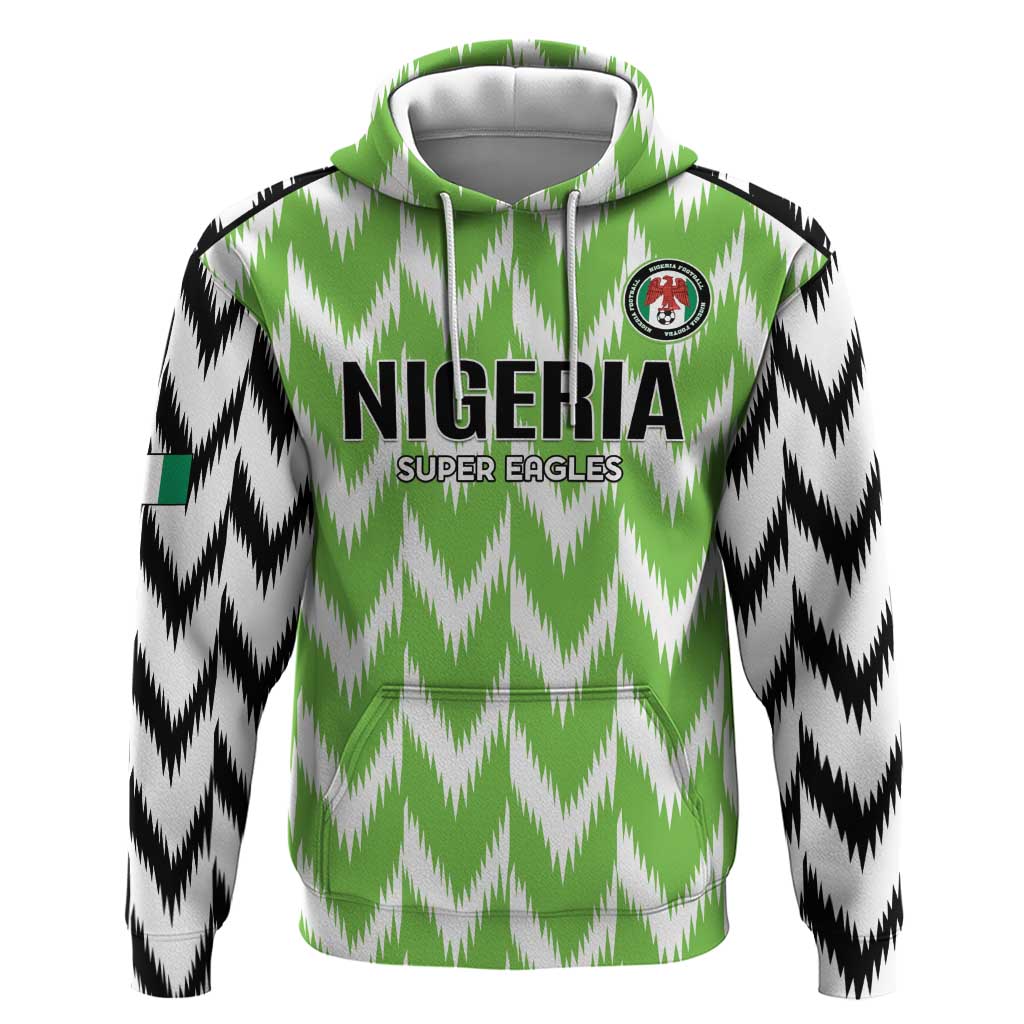 Custom Nigeria Football Zip Hoodie Go Champions Super Eagles