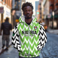 Custom Nigeria Football Zip Hoodie Go Champions Super Eagles