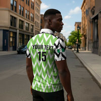 Custom Nigeria Football Zipper Polo Shirt Go Champions Super Eagles