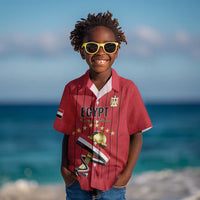 Custom Egypt Football Kid Hawaiian Shirt Kings of Africa Champions