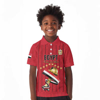 Custom Egypt Football Kid Polo Shirt Kings of Africa Champions