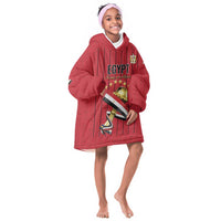 Custom Egypt Football Kid Wearable Blanket Hoodie Kings of Africa Champions