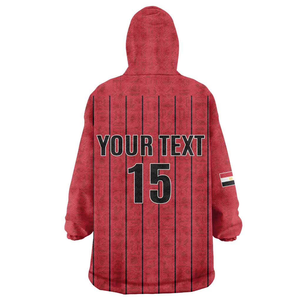Custom Egypt Football Kid Wearable Blanket Hoodie Kings of Africa Champions