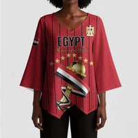 Custom Egypt Football Kimono Sleeve Blouse Kings of Africa Champions