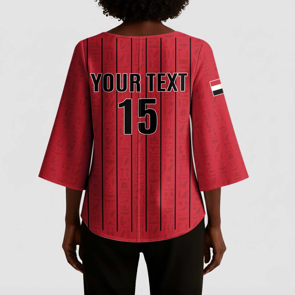 Custom Egypt Football Kimono Sleeve Blouse Kings of Africa Champions