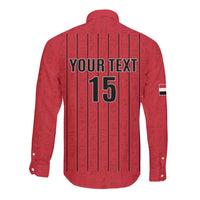 Custom Egypt Football Long Sleeve Button Shirt Kings of Africa Champions