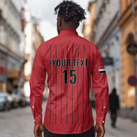 Custom Egypt Football Long Sleeve Button Shirt Kings of Africa Champions