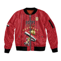 Custom Egypt Football Sleeve Zip Bomber Jacket Kings of Africa Champions