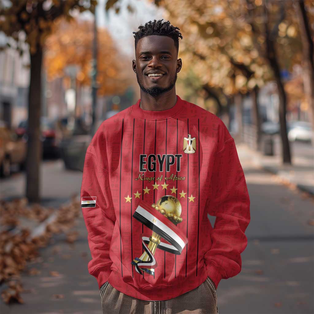Custom Egypt Football Sweatshirt Kings of Africa Champions