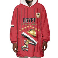 Custom Egypt Football Wearable Blanket Hoodie Kings of Africa Champions