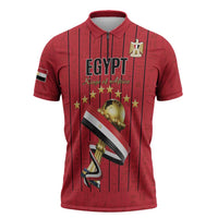 Custom Egypt Football Zipper Polo Shirt Kings of Africa Champions