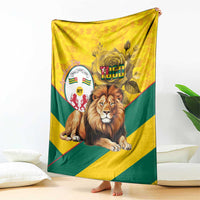 Togo Independence Day Blanket Lion With Coat Of Arms Kente Pattern