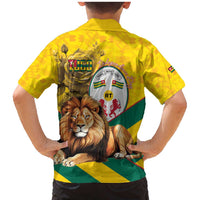 Togo Independence Day Family Matching Mermaid Dress and Hawaiian Shirt Lion With Coat Of Arms Kente Pattern