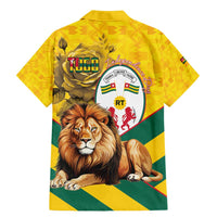Togo Independence Day Family Matching Mermaid Dress and Hawaiian Shirt Lion With Coat Of Arms Kente Pattern
