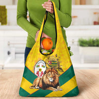Togo Independence Day Grocery Bag Lion With Coat Of Arms Kente Pattern