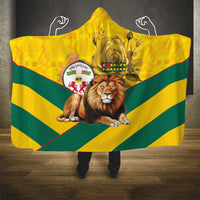 Togo Independence Day Hooded Blanket Lion With Coat Of Arms Kente Pattern
