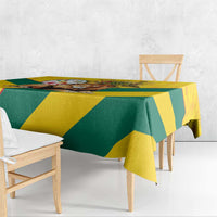 Togo Independence Day Tablecloth Lion With Coat Of Arms Kente Pattern