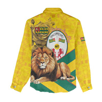 Togo Independence Day Women Casual Shirt Lion With Coat Of Arms Kente Pattern