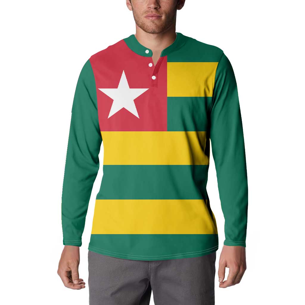 Togo Country Flag Button Sweatshirt Togolese Independence