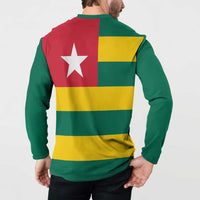 Togo Country Flag Button Sweatshirt Togolese Independence
