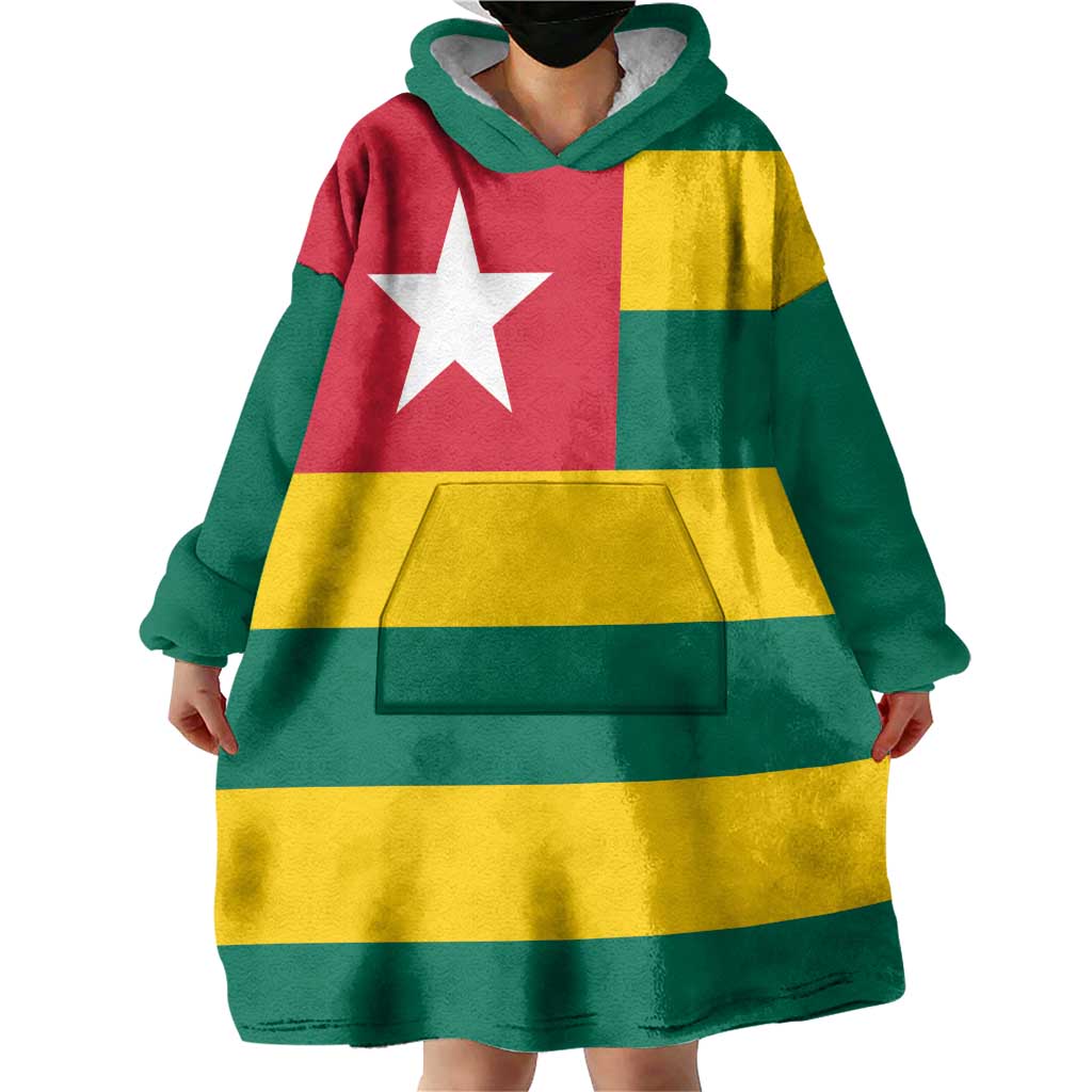 Togo Country Flag Wearable Blanket Hoodie Togolese Independence