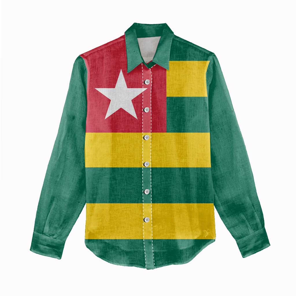 Togo Country Flag Women Casual Shirt Togolese Independence