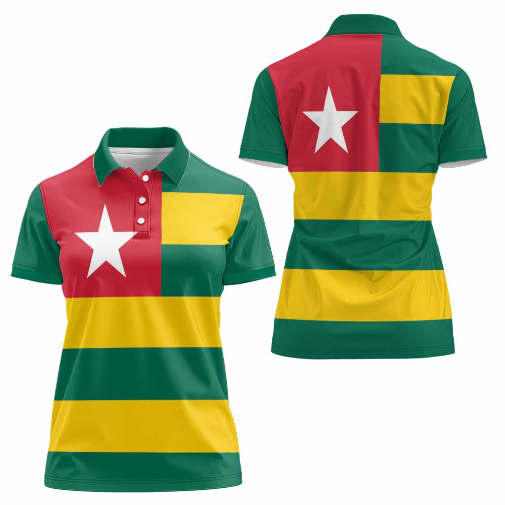 Togo Country Flag Women Polo Shirt Togolese Independence