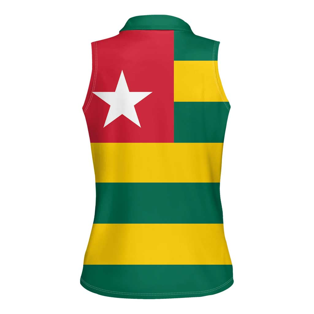 Togo Country Flag Women Sleeveless Polo Shirt Togolese Independence