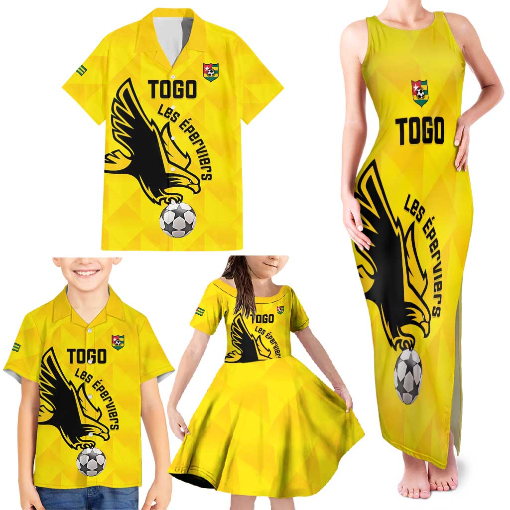 Custom Togo Football Family Matching Tank Maxi Dress and Hawaiian Shirt Come On Les Eperviers
