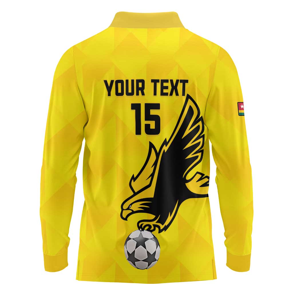 Custom Togo Football Long Sleeve Polo Shirt Come On Les Eperviers