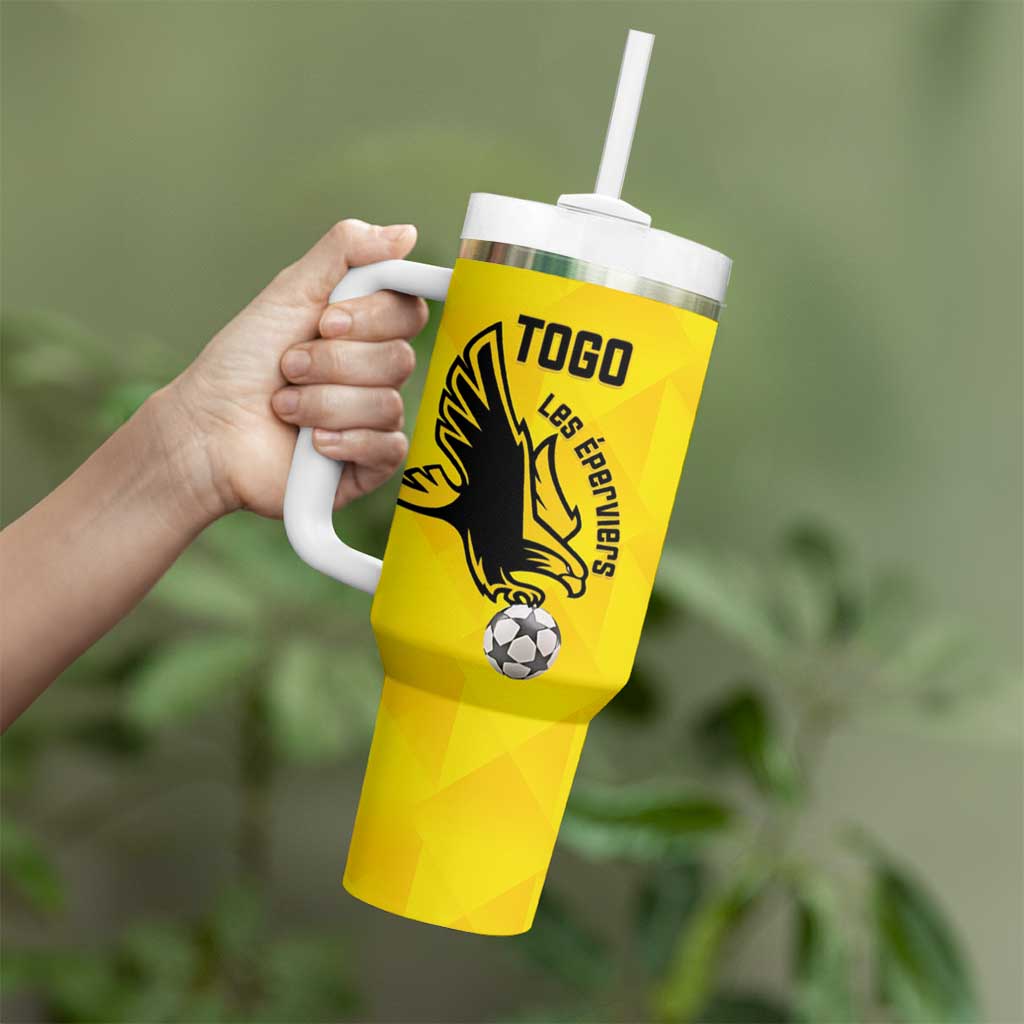 Custom Togo Football Tumbler With Handle Come On Les Eperviers