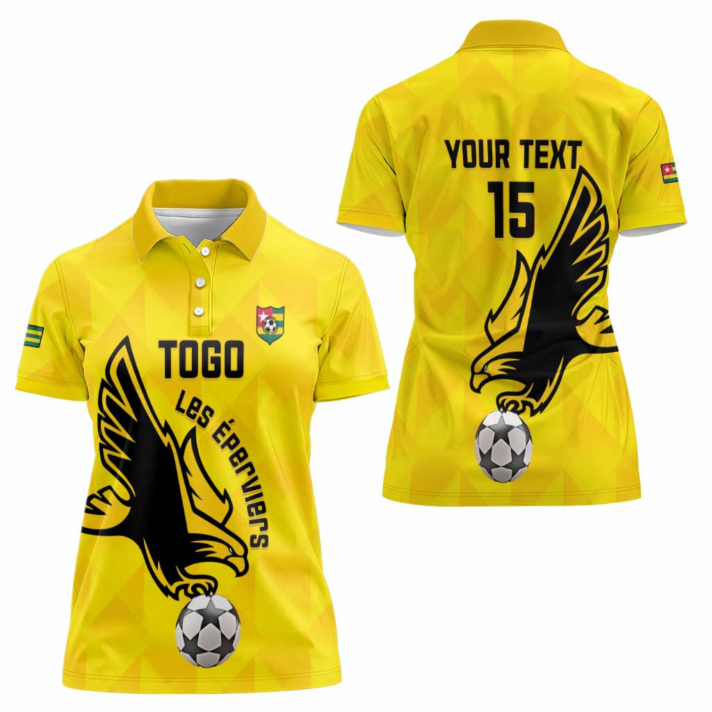 Custom Togo Football Women Polo Shirt Come On Les Eperviers
