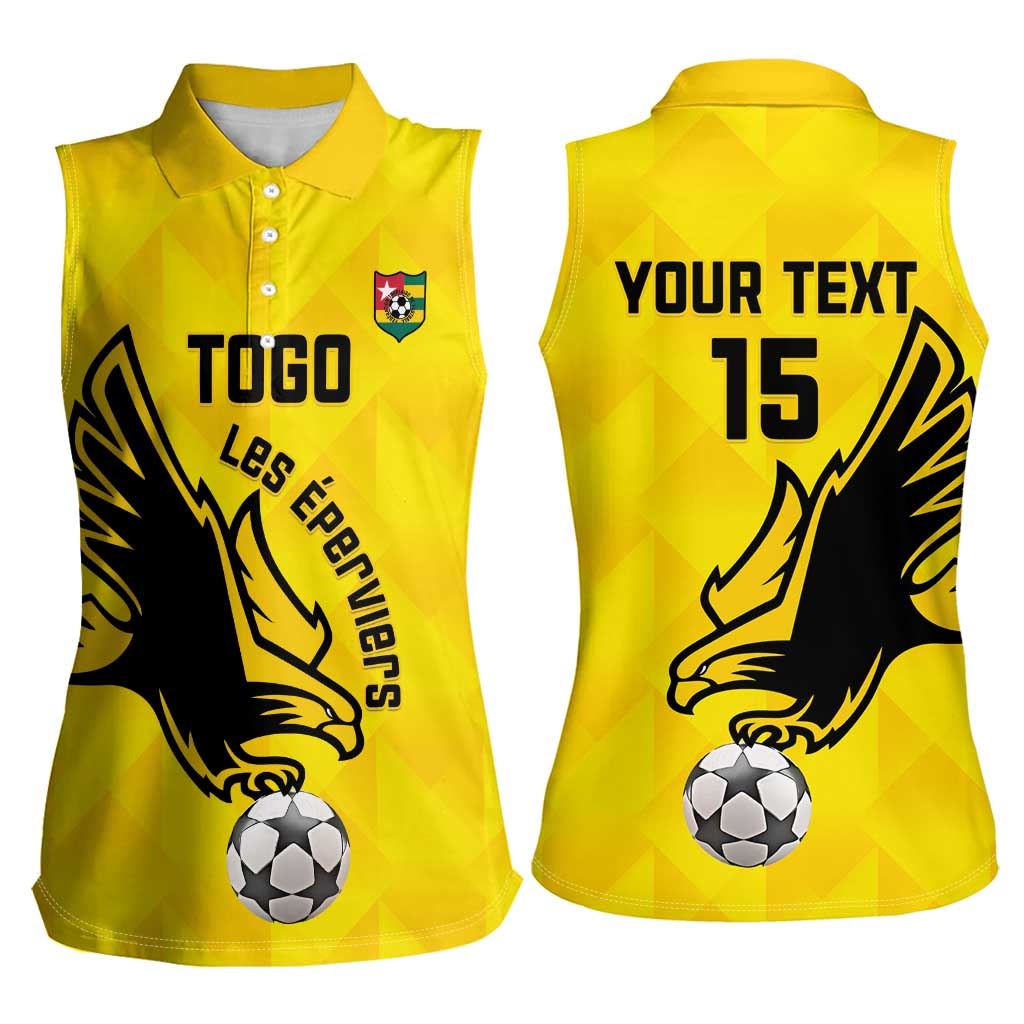 Custom Togo Football Women Sleeveless Polo Shirt Come On Les Eperviers