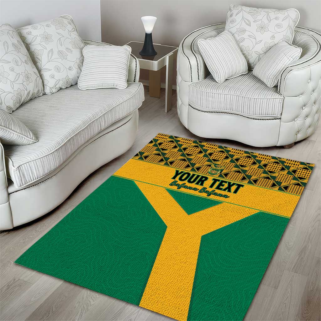 Custom South Africa Soccer Area Rug Go Champions